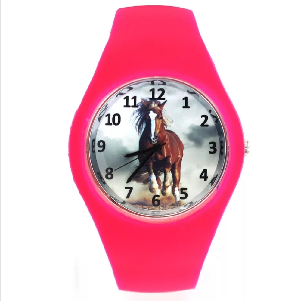 Pink Horse Watch Western Watch Rodeo Watch Equestrian Watch Horse Lover Gift